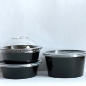 Round Black Containers (3)